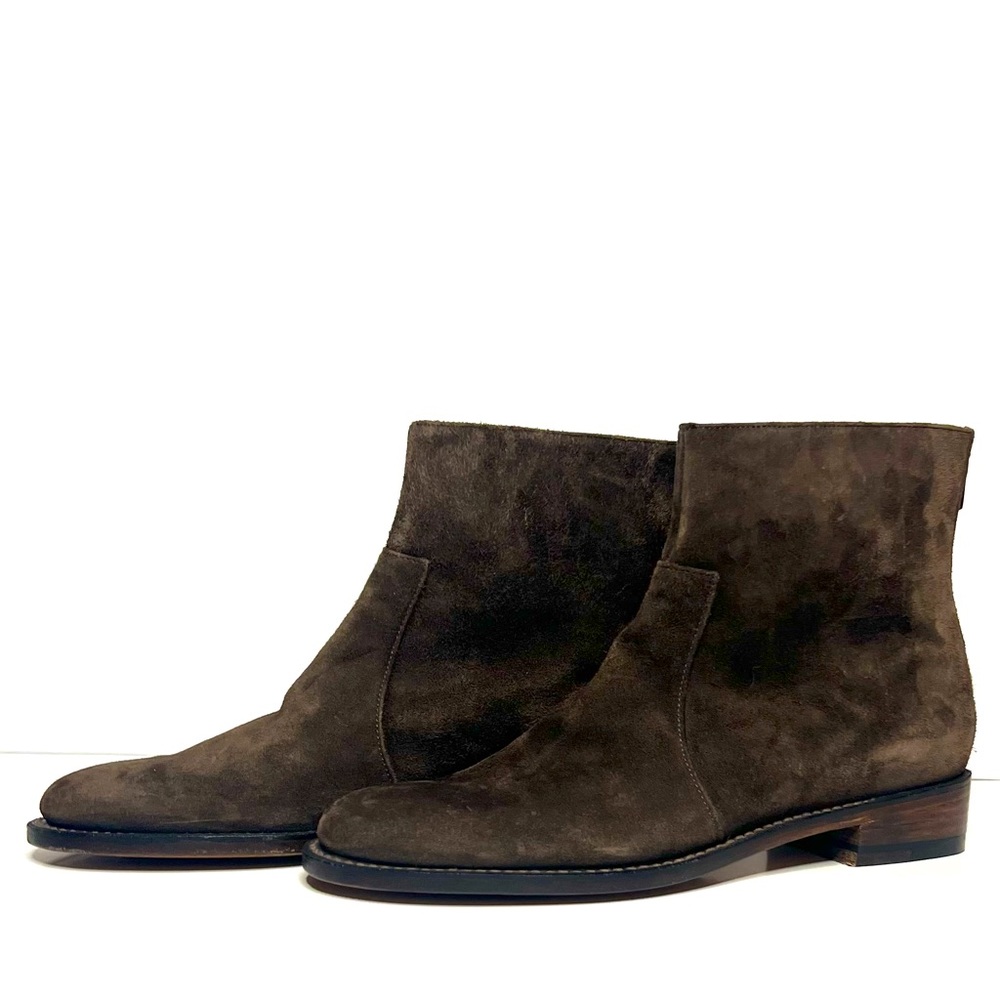 New🖤ROBERT CLERGERIE Chocolate Suede Ankle Boots